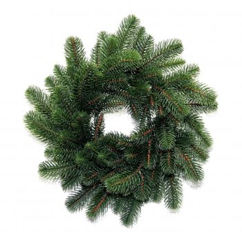 Вінок новорічний різдвяний lux з литої хвої зелений, ø 40 см