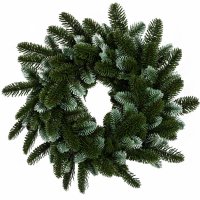 Венок Литой Новогодний Смарагдовый 40 см